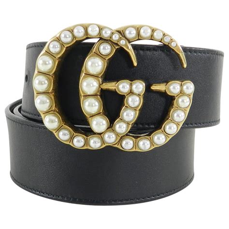 gucci belt women pearl|large gucci pearl belt.